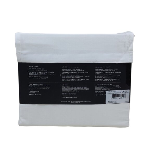 Lauren Ralph Lauren Queen Sheet Set 300 Thread Count Dunham Sateen 100% Cotton - Picture 6 of 7